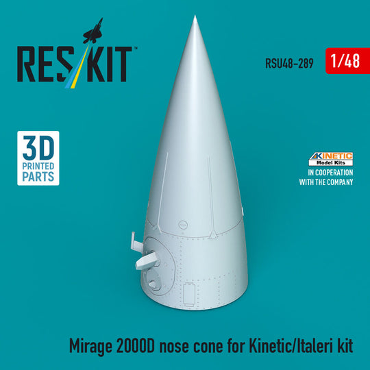Mirage 2000D nose cone for Kinetic/Italeri kit (3D Printed)