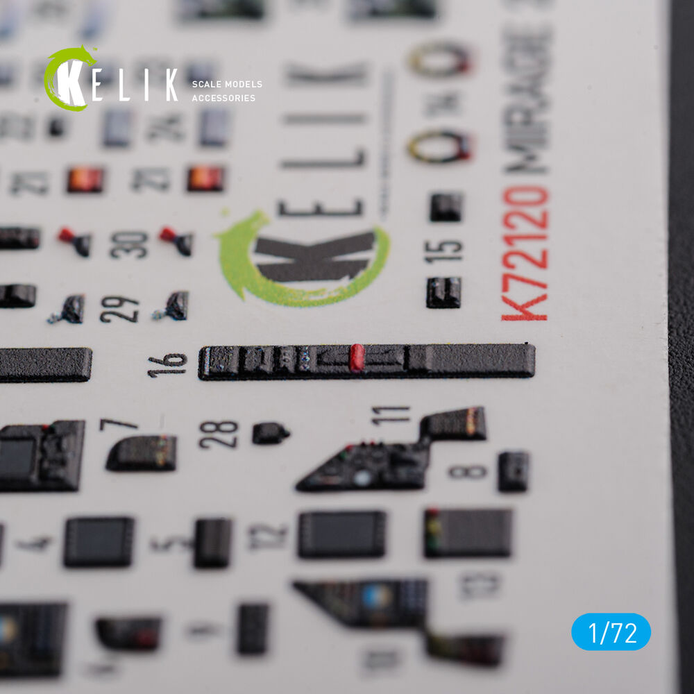 Mirage 2000D interior 3D decals forModelSvit kit