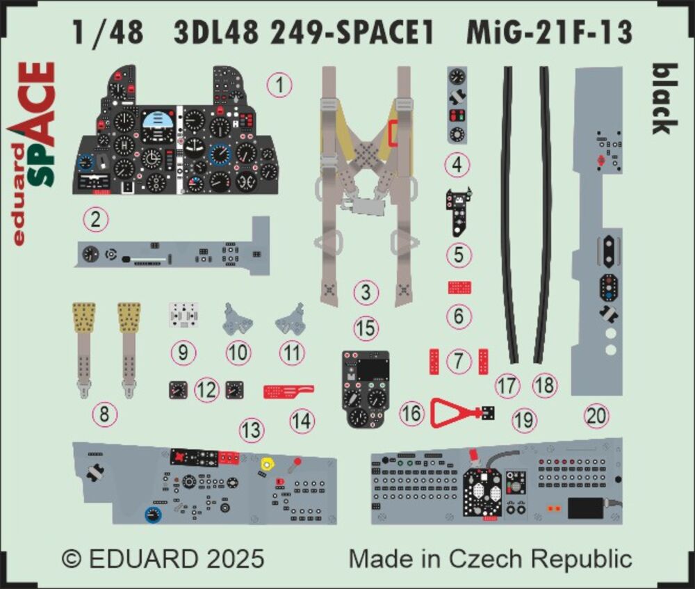 MiG-21F-13 black SPACE 1/48 for Eduard
