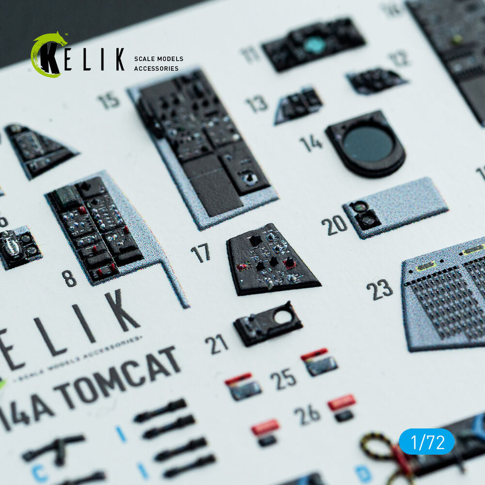F-14A Tomcat - interior 3D decals for HobbyBoss kit