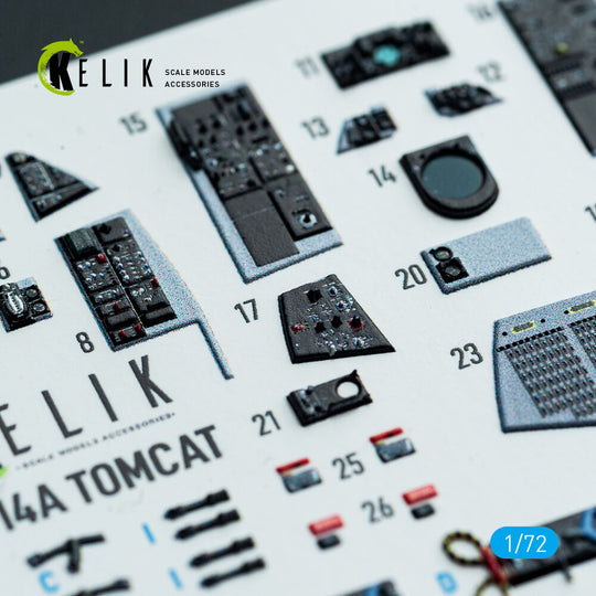 F-14A Tomcat - interior 3D decals for HobbyBoss kit