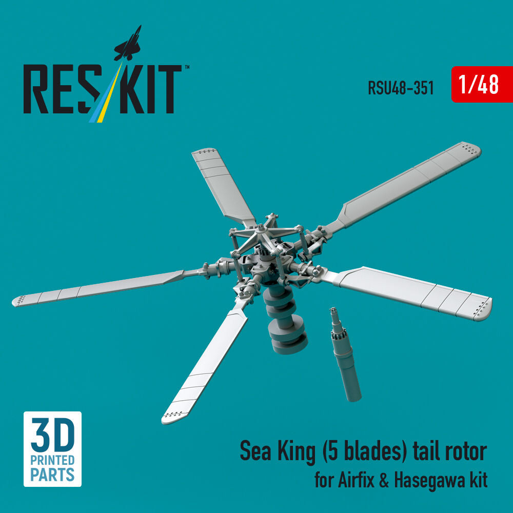 Sea King (5 blades) tail rotor for Airfix & Hasegawa kit (3D printed)
