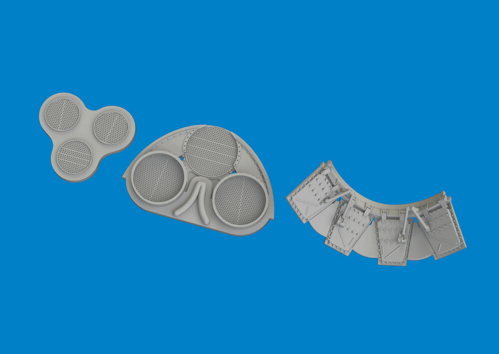 P-40N radiators upgrade set PRINT 1/48 for Eduard
