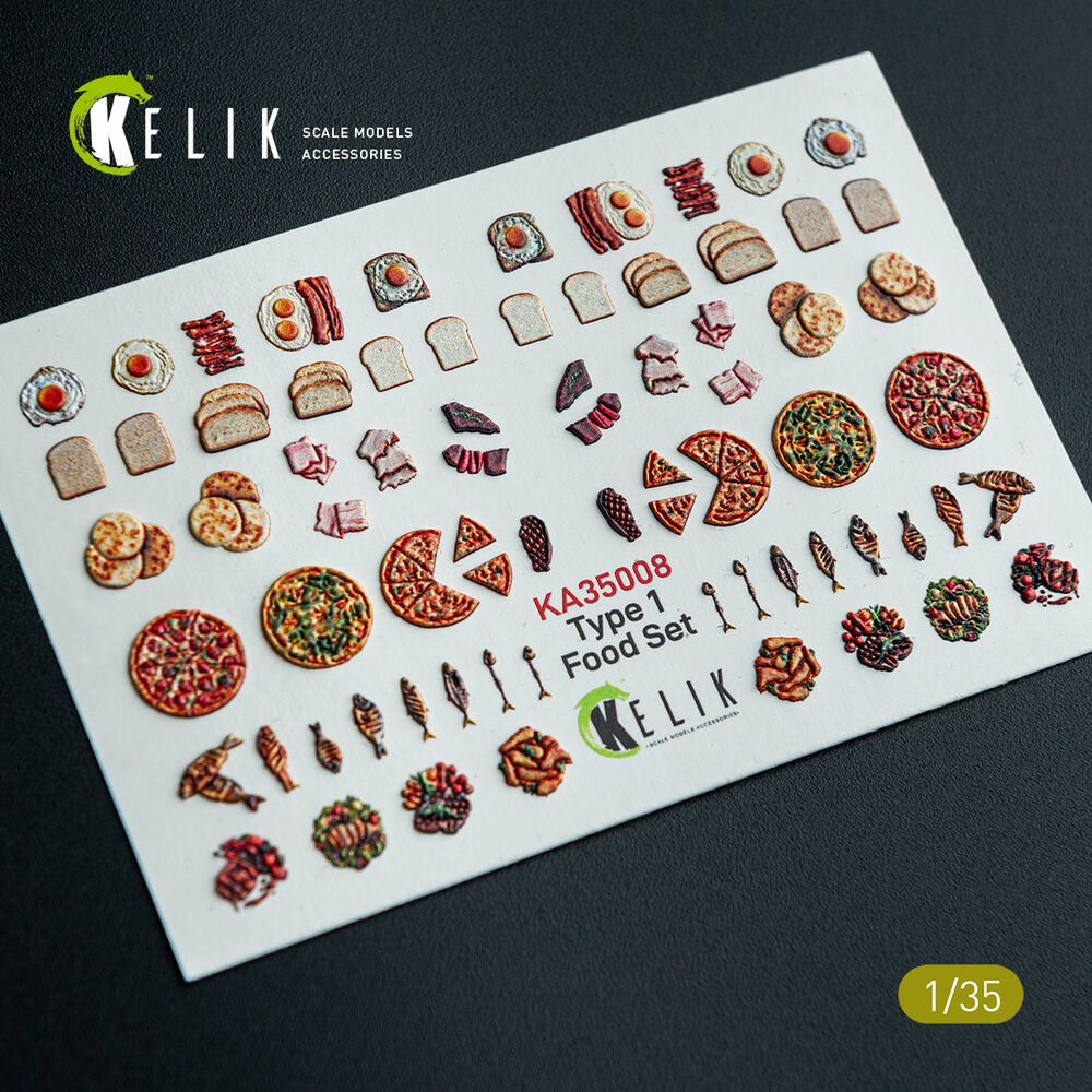 Food Set Type 1 - 3D Decal for dioramas