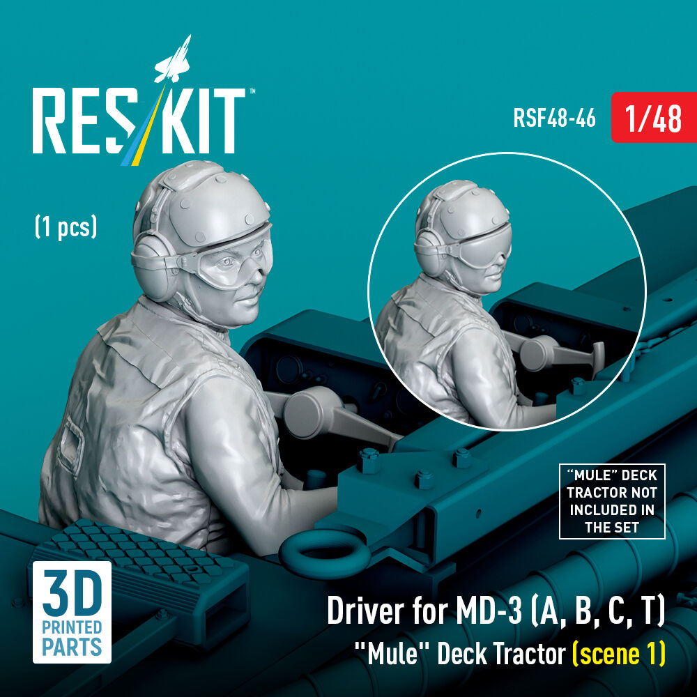 Driver for MD-3 (A, B, C, T) Mule Deck Tractor (scene 1) (1 pcs) (3D Printed)