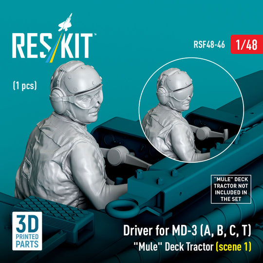 Driver for MD-3 (A, B, C, T) Mule Deck Tractor (scene 1) (1 pcs) (3D Printed)