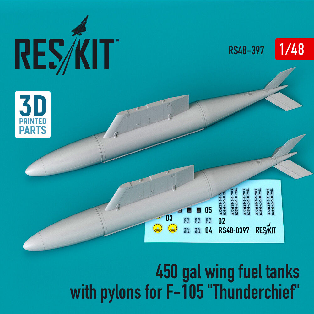 450 gal wing fuel tanks with pylons for F-105 Thunderchief (2 pcs)