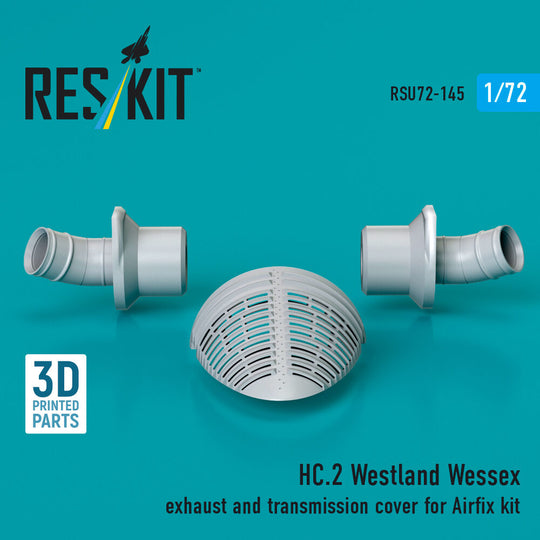 HC.2 Westland Wessex exhaust and transmission cover (3D Printed) for Airfix