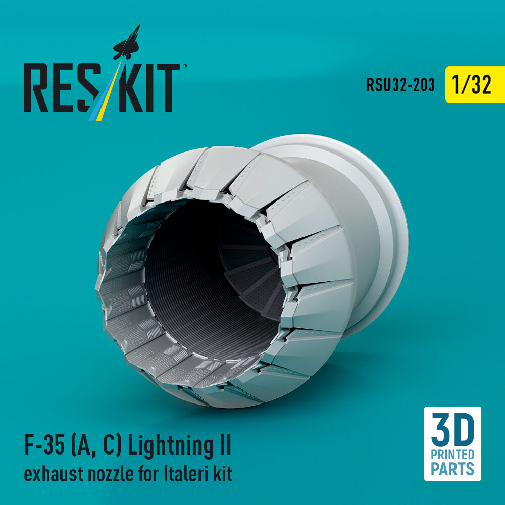 F-35 (A, ?) Lightning II exhaust nozzle for Italeri kit (3D Printed)
