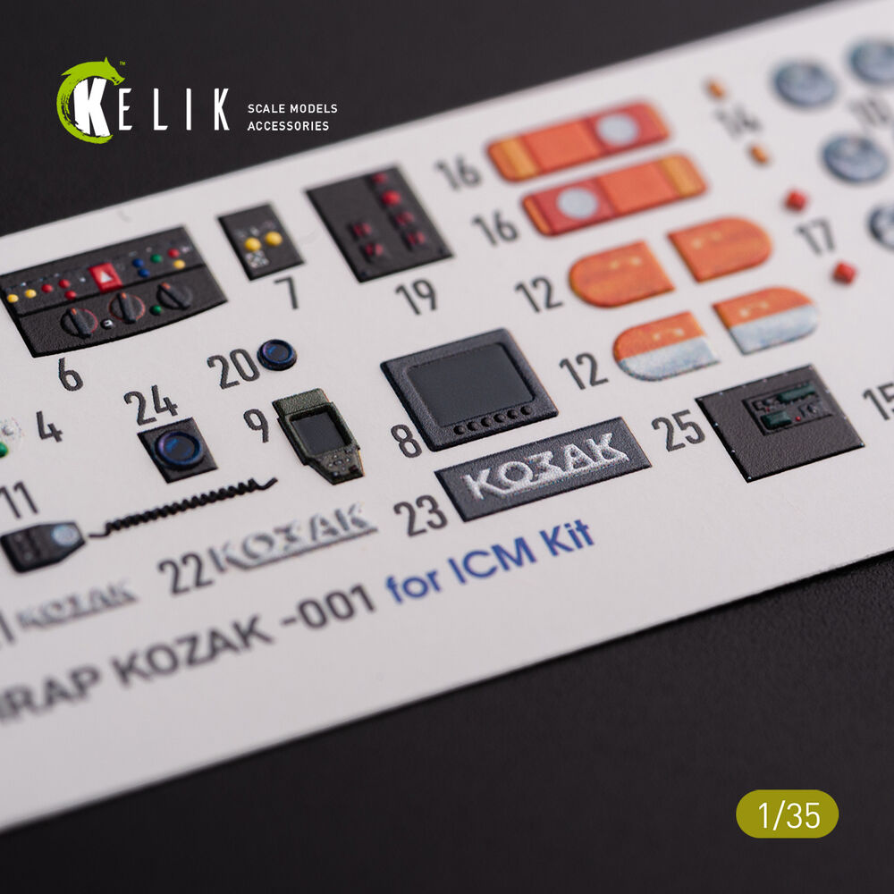 Kozak-001 Ukrainian MRAP 3D decals for ICM kit