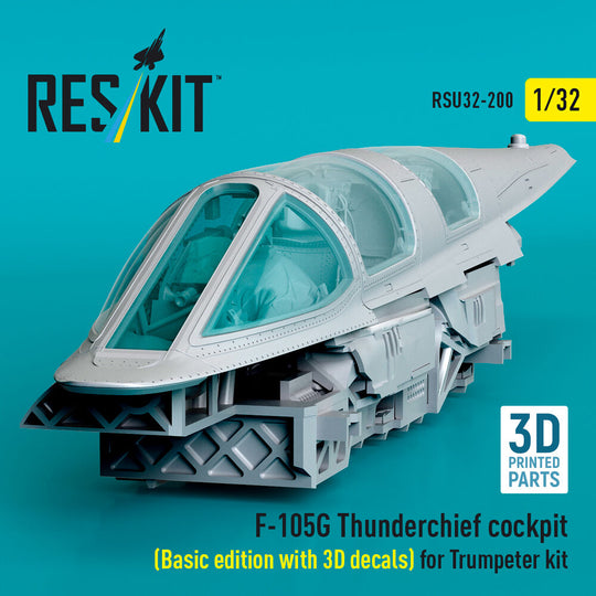 F-105G Thunderchief cockpit (Basic edition with 3D decals) for Trumpeter kit (3D Printed)