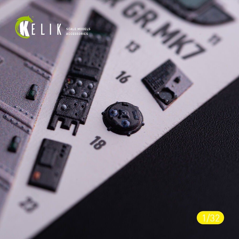 GR.MK7 Harrier - interior 3D decals for Trumpeter kit