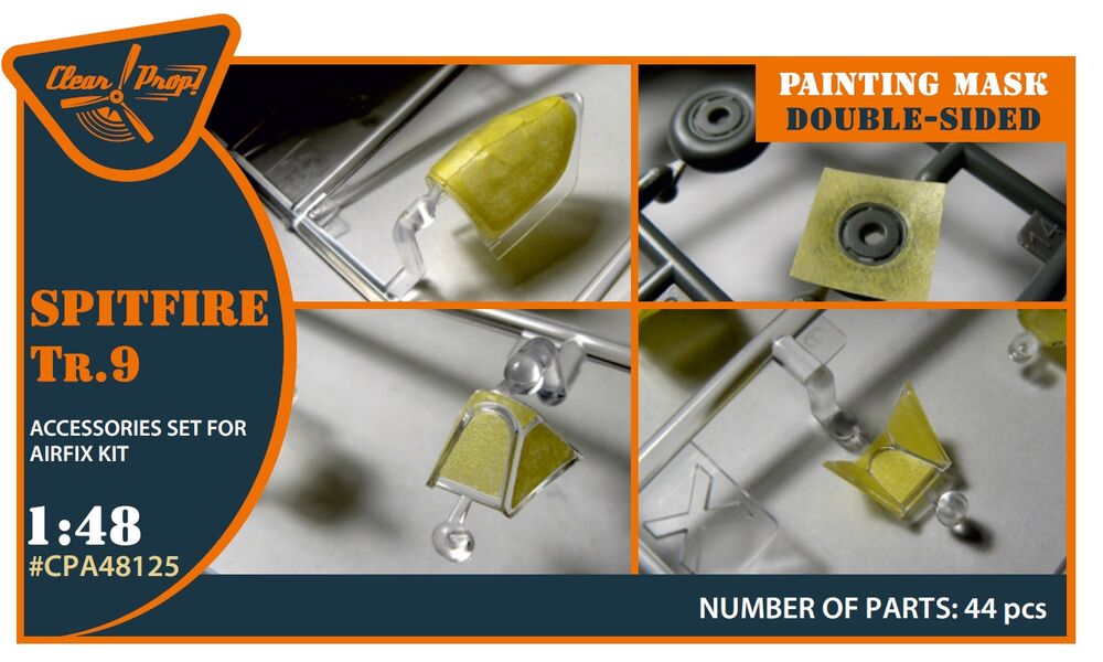 Spitfire Tr.9 double-sided painting mask for Airfix kit