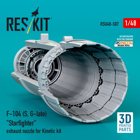 F-104 (S, G-late) Starfighter exhaust nozzle for Kinetic kit (3D Printed)
