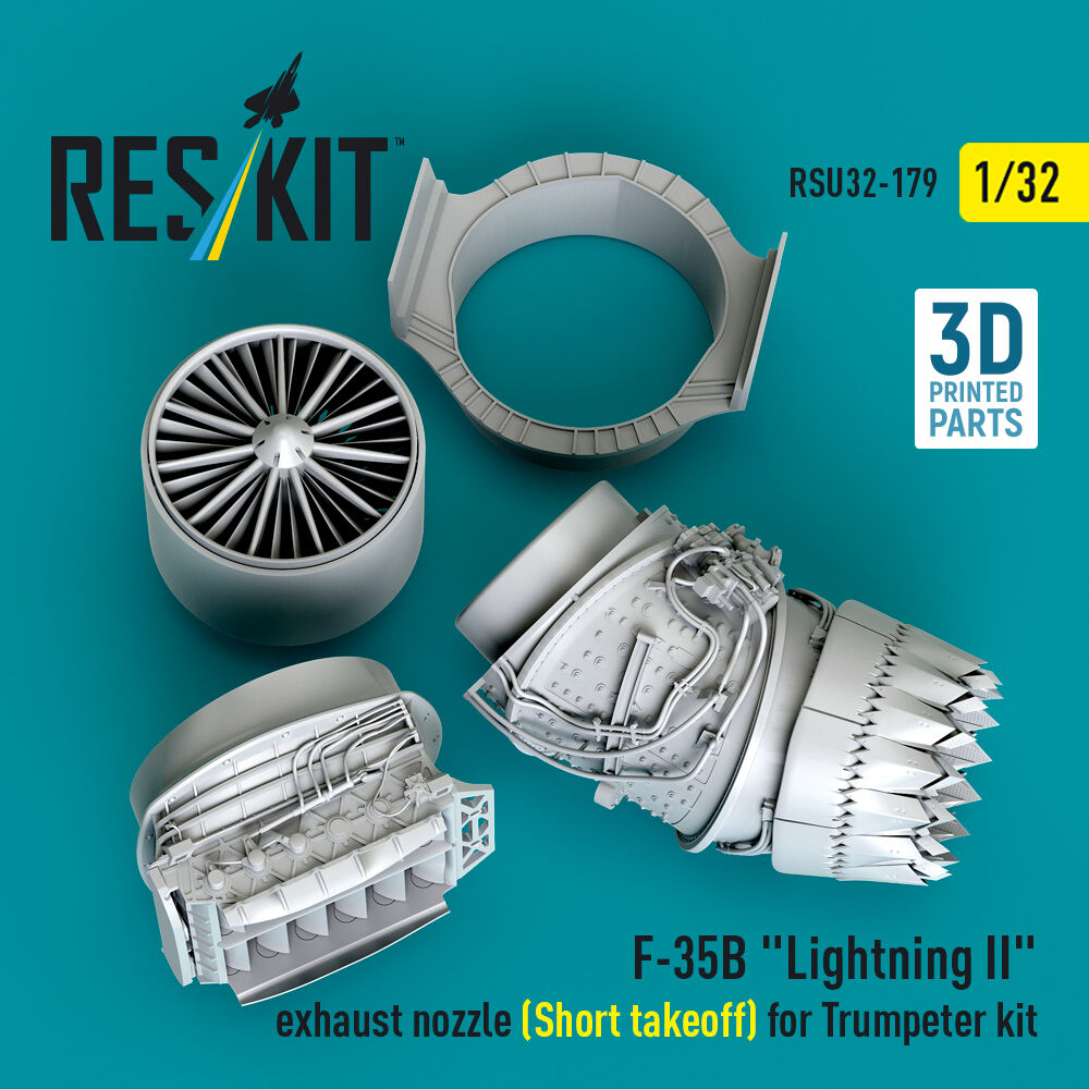 F-35B Lightning II exhaust nozzle (Short takeoff) for Trumpeter kit (3D printed)