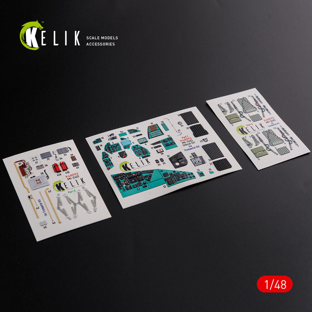 Mi-24D (Hind-D) interior 3D decals for Trumpeter kit