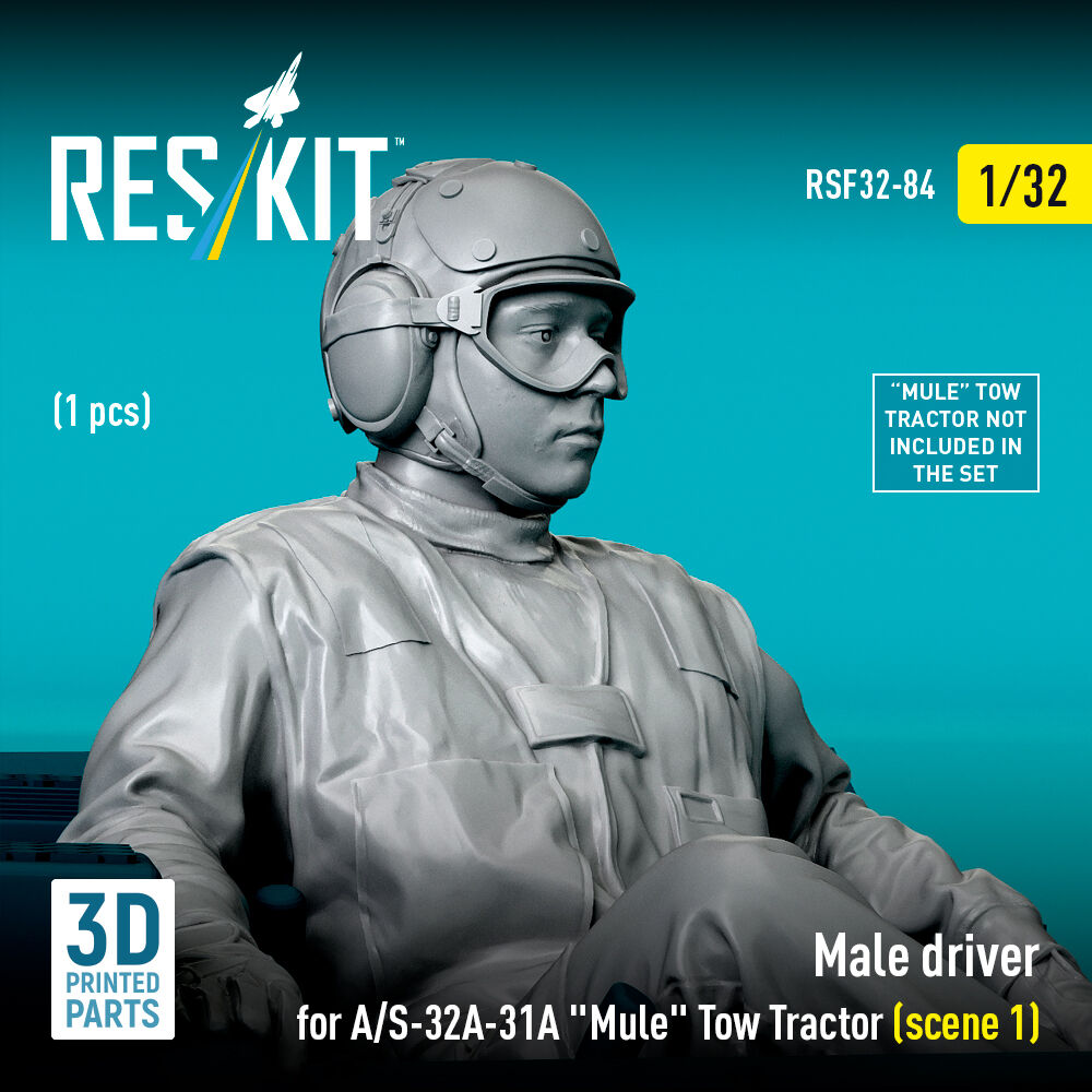 Male driver for A/S-32A-31A Mule Tow Tractor (scene 1) (1 pcs) (3D Printed)