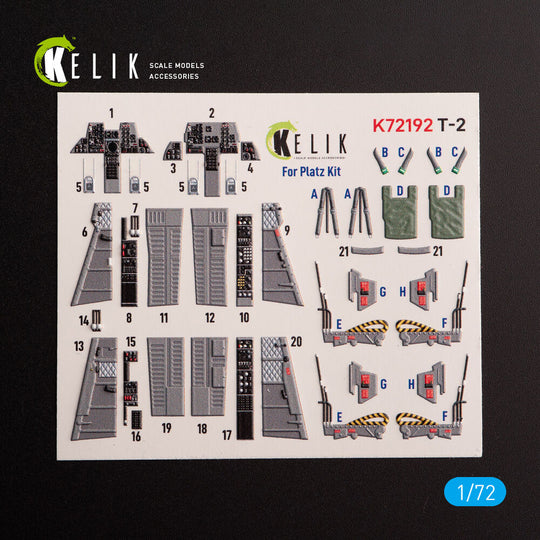 T-2 Advanced Trainer - interior 3D decals for Platz kit