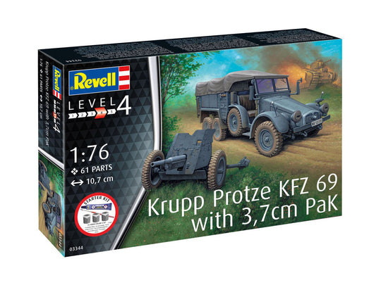 Starter Kit Krupp Protze KFZ 69 with 3,7cm Pak