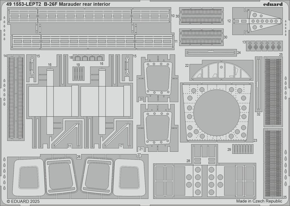 B-26F Marauder rear interior  ICM