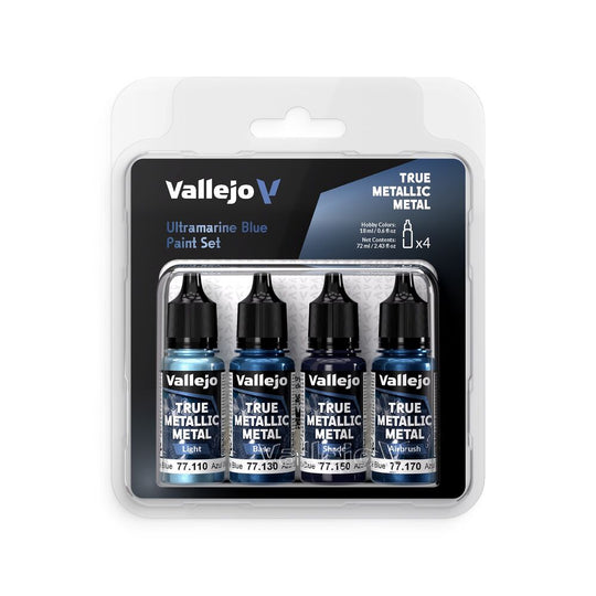 True Metallic Metal: Ultramarine Blue Paint Set (4)