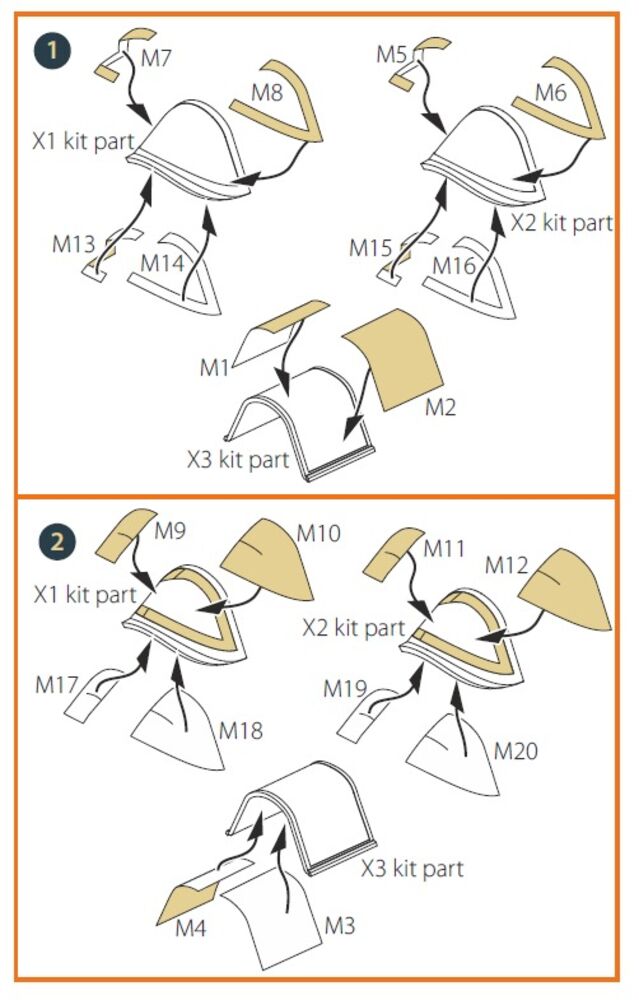 Culver PQ-14 (all versions) double-sided painting mask for CP kits