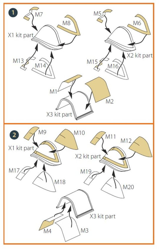 Culver PQ-14 (all versions) double-sided painting mask for CP kits