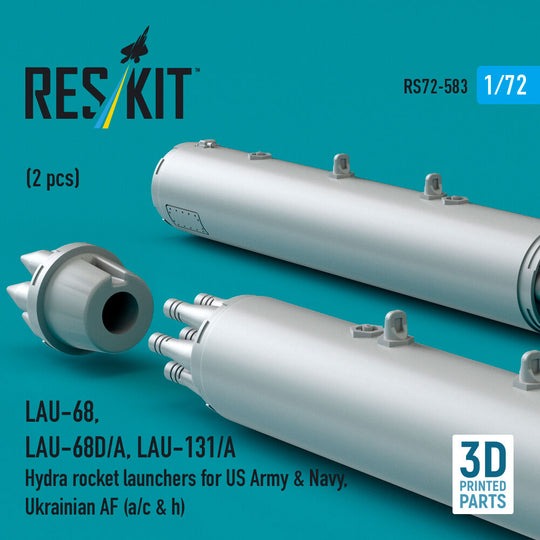 LAU-68, LAU-68D/A, LAU-131/A Hydra rocket launchers for US Army & Navy, Ukrainian AF (a/c & h) (2 pcs) (3D Printed)