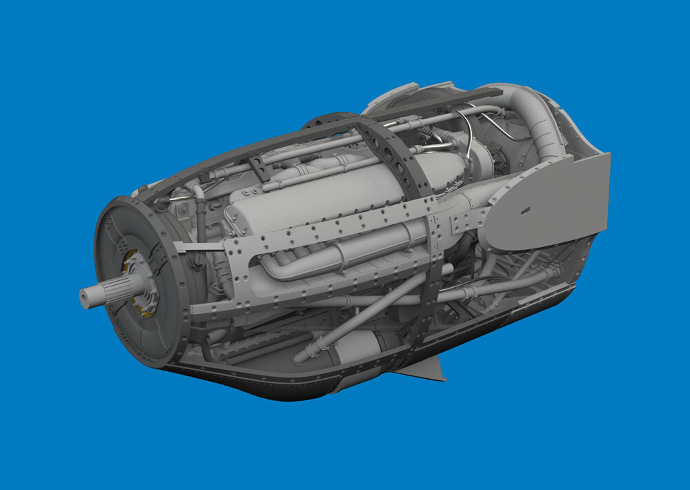 P-38F/G right engine PRINT  TAMIYA