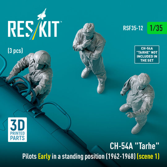 CH-54A Tarhe pilots Early in a standing position (1962-1968) (scene 1) (3 pcs) (3D Printed)