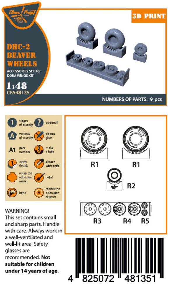 DHC-2 Beaver Wheels set for Dora Wings