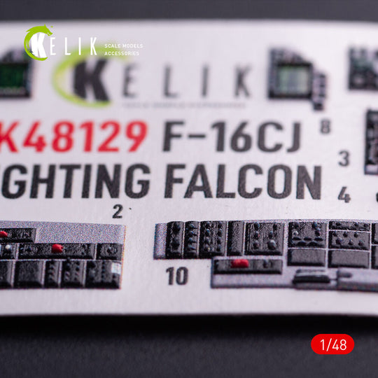 F-16CJ - interior 3D decals for Hasegawa kit