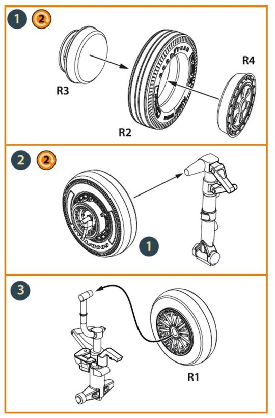 F-86A wheel set type 1 for CP kits