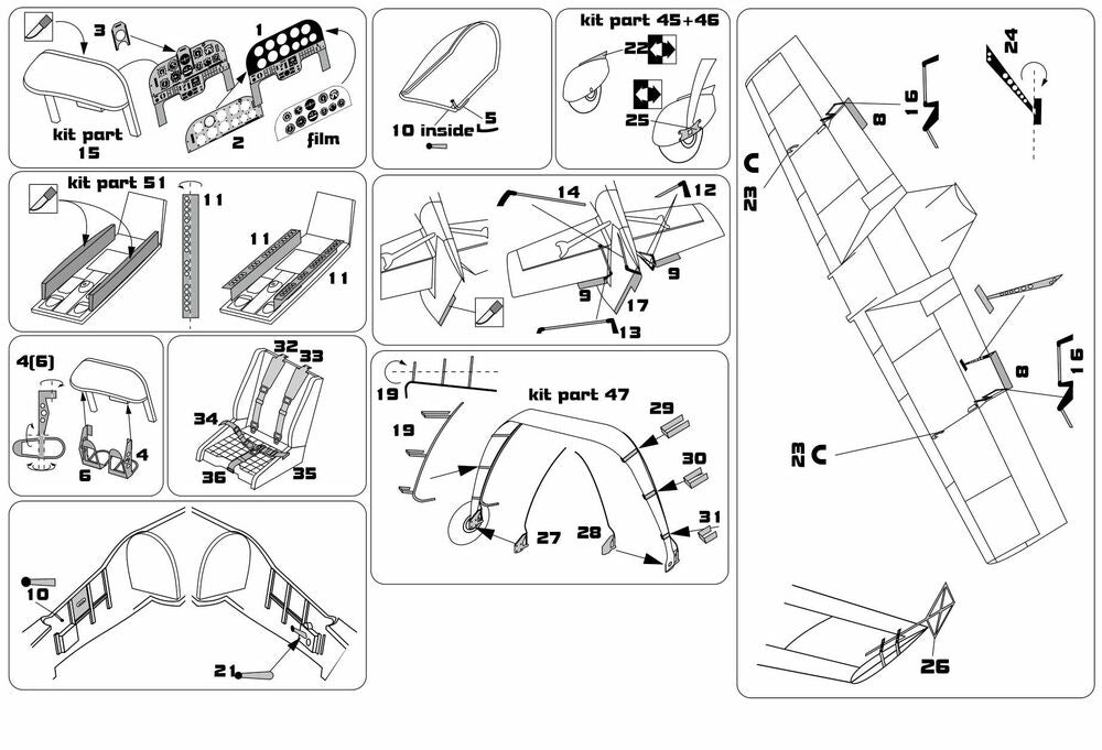 Zlin Z-50 PE-Set (KP kit)