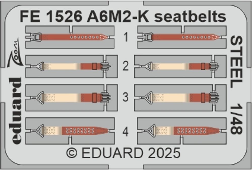 A6M2-K seatbelts STEEL  EDUARD