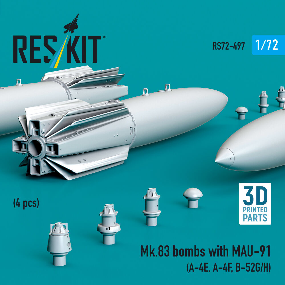 Mk.83 bombs with MAU-91 (4 pcs) (A-4E, A-4F, B-52G/H) (3D printed)