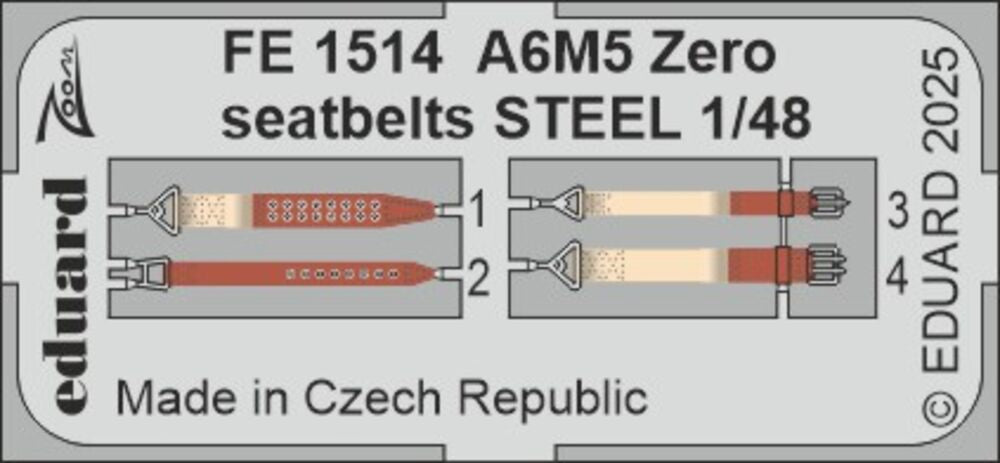 A6M5 Zero seatbelts STEEL  FINE MOLDS