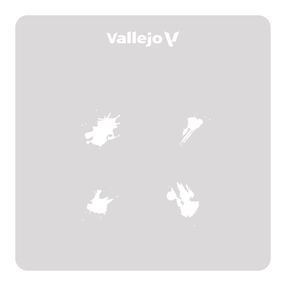 Vallejo Stencils: Petrol Spills 125 x 125 mm