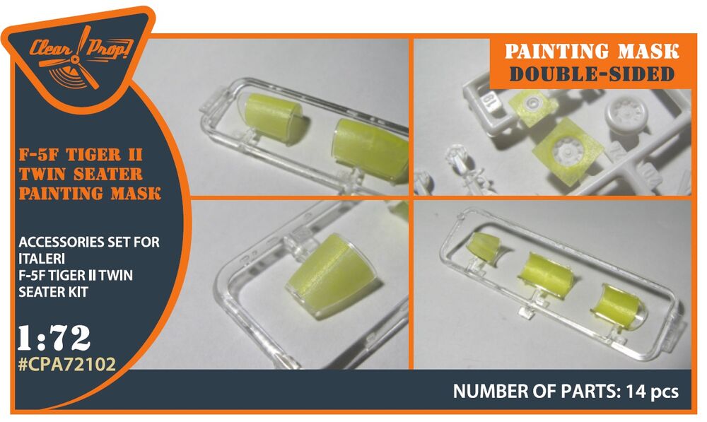 F-5F Tiger II painting mask for Italeri kits