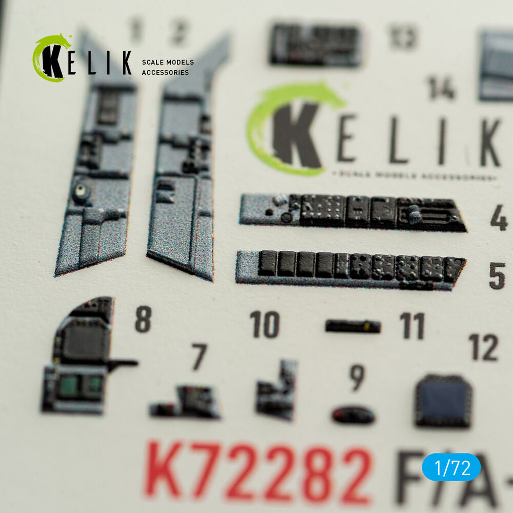 F/A-18C (EARLY) - interior 3D decals for Academy 12411