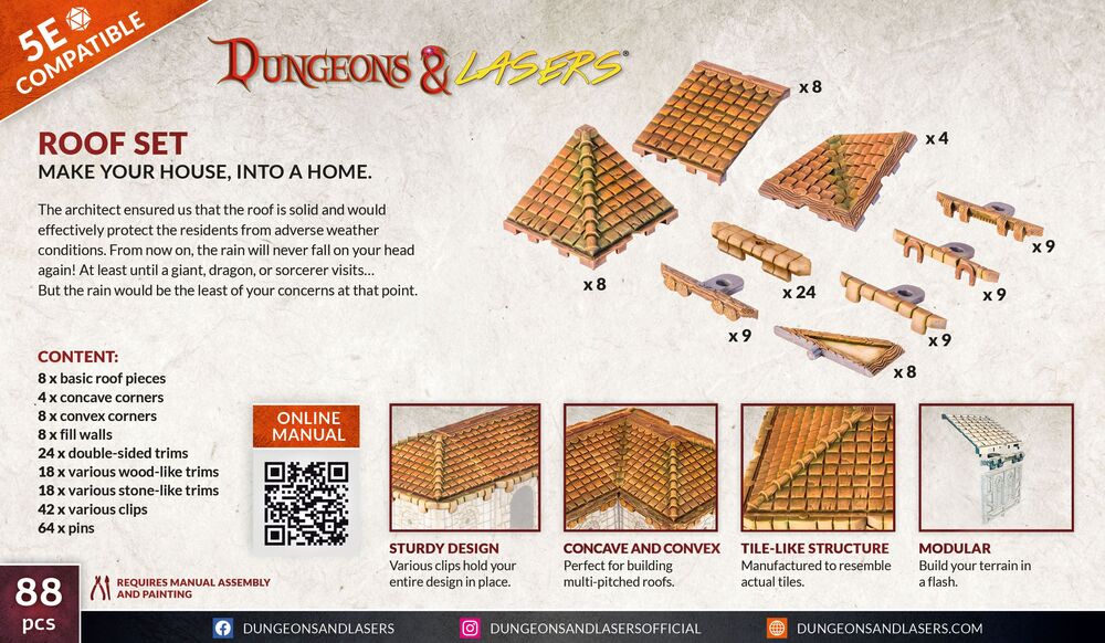 Dungeons & Lasers Expansion Set: ROOF SET