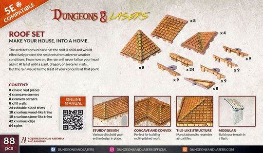 Dungeons & Lasers Expansion Set: ROOF SET