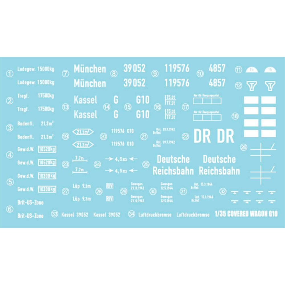 GERMAN RAILWAY COVERED G10 WAGON GEDECKTER GÜTERWAGEN G10 1/35
