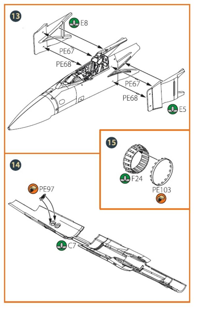 MiG-23ML, MLD, P, MLAE PE set for CP kits