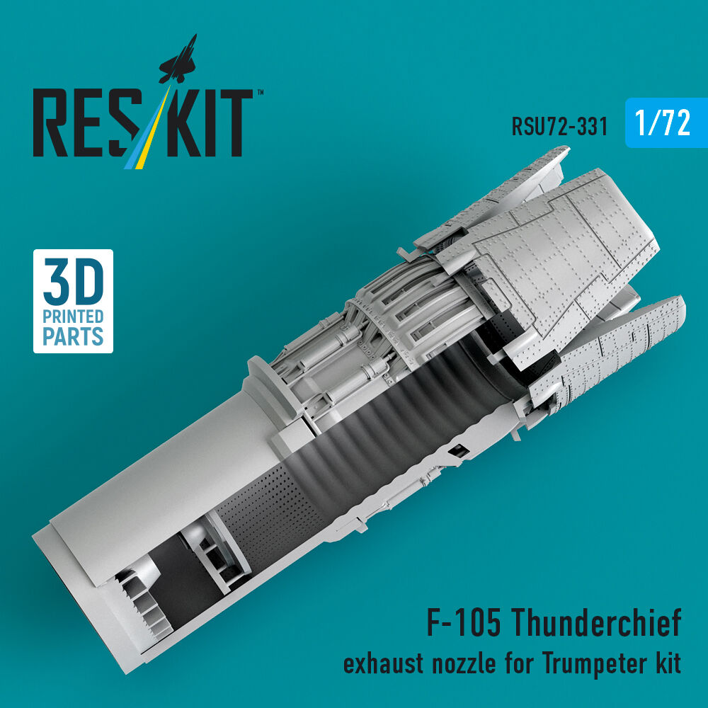 F-105 Thunderchief exhaust nozzle for Trumpeter kit (3D Printed)