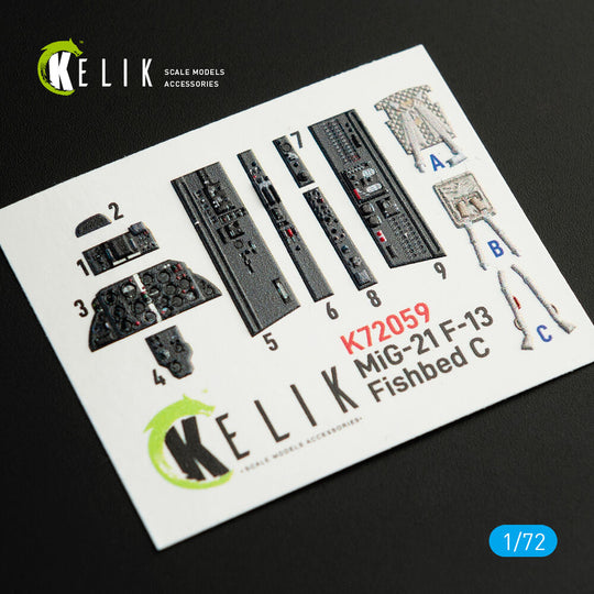 MiG-21 F-13  interior 3D decals for Revell kit