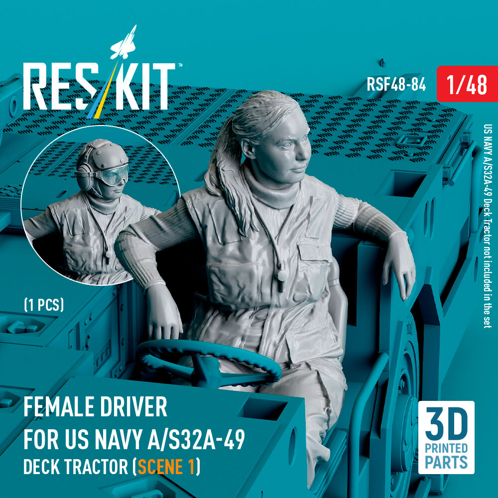 Female driver for US NAVY A/S32A-49 Deck Tractor (scene 1) (1 pcs) (3D Printed)
