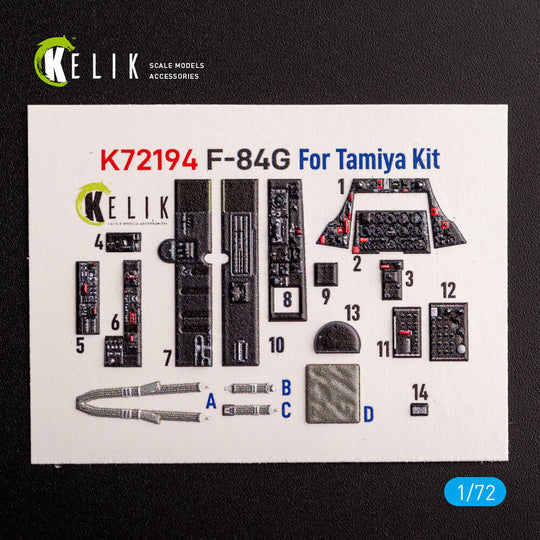 F-84G Thunderjet - interior 3D decals for Tamiya kit