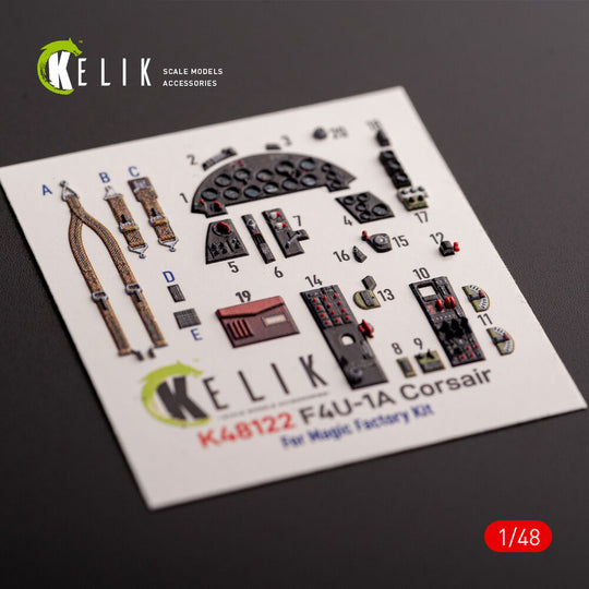 F4U-1A Corsair - interior 3D decals for Magic Factory kit