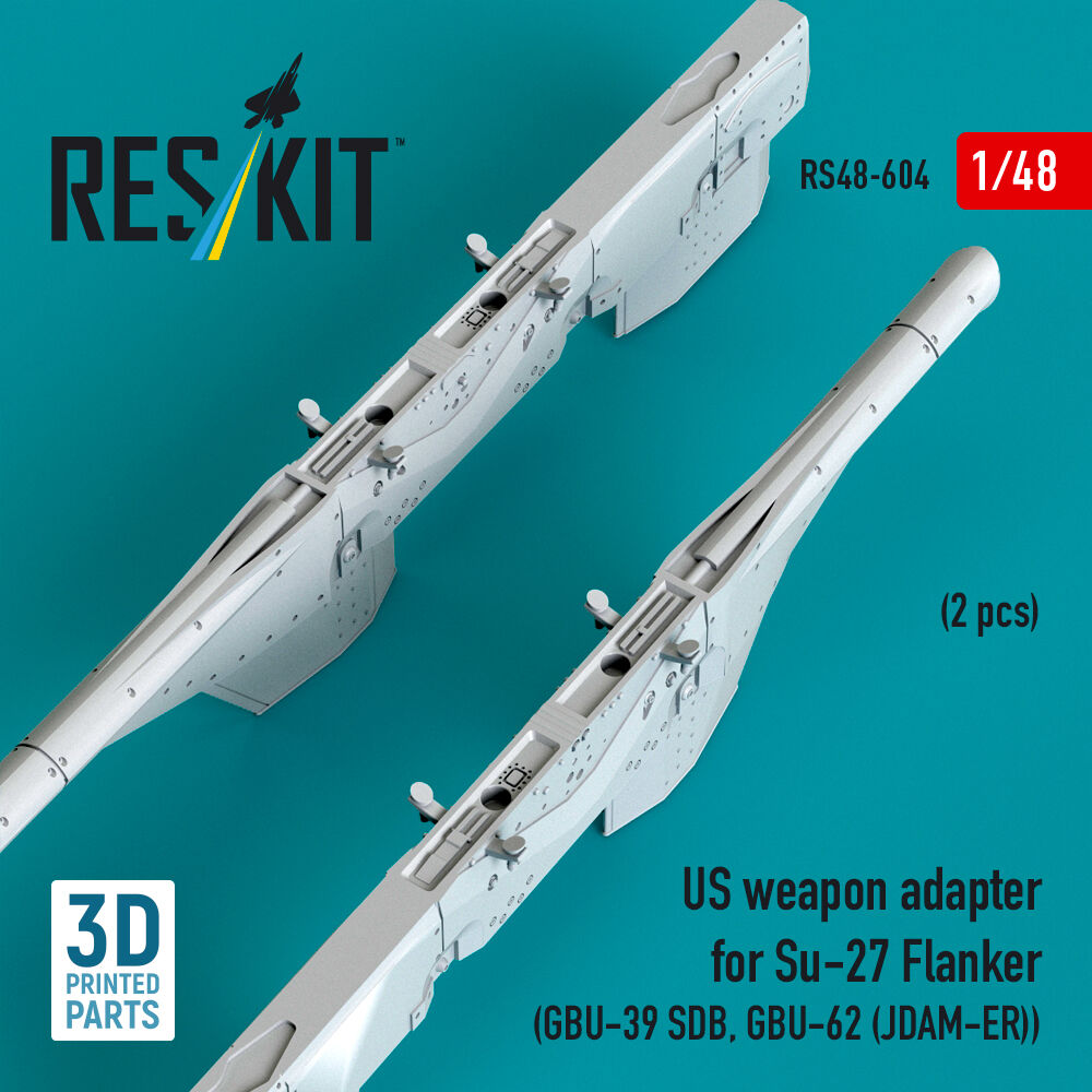 US weapon adapter for Su-27 Flanker (2 pcs) (GBU-39 SDB, GBU-62 (JDAM-ER)) (3D Printed)